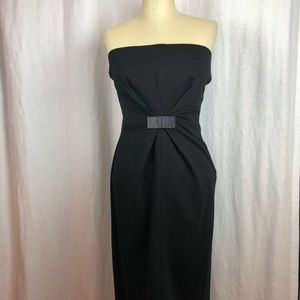 Strapless black dress